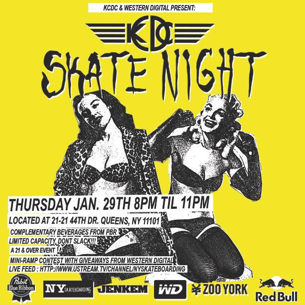 KCDCSkateshop's tweet photo. Skate Night, Tomorrow Night, You already know the deal.
Skating, beers, prizes, fun.
8-11pm 21+ http://t.co/QB2mUaIJaQ