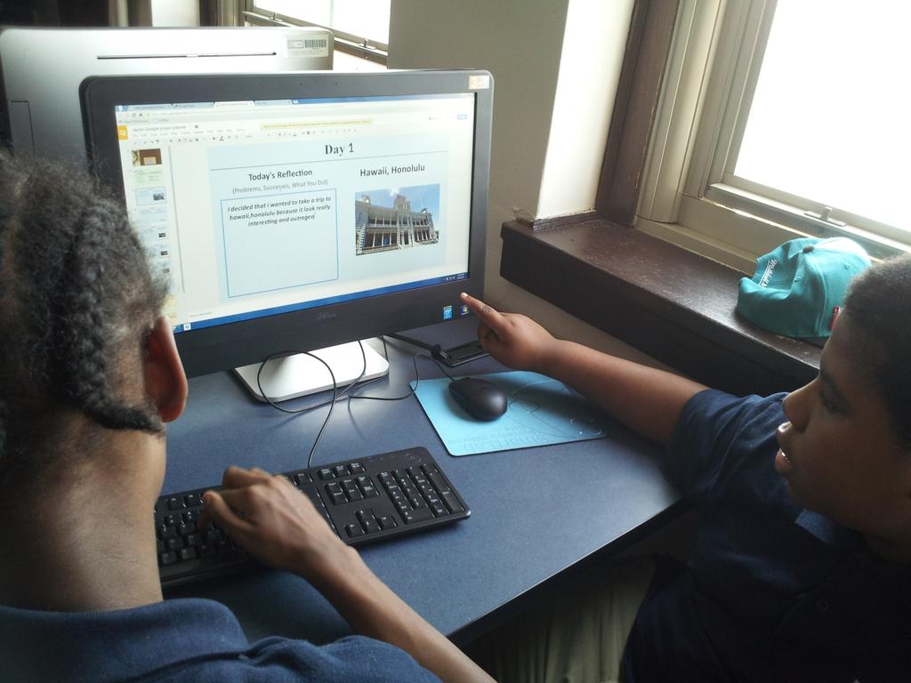 Social Students using GoogleMaps to view and learn about other places in the world.<a href="/TiltonSTEM/">Tilton Elementary</a>