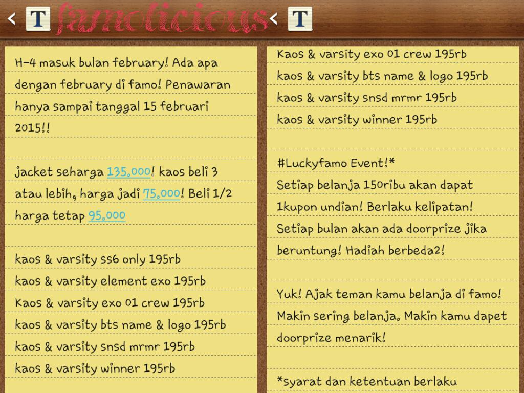 #PROMOFEBRUARY #FAMOLICIOUS