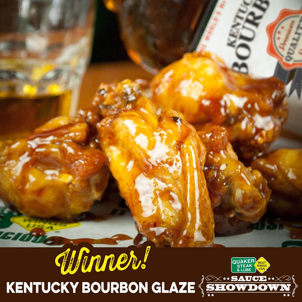 quakersteak's tweet photo. Drum roll please… the winning #SauceShowdown Sauce is KENTUCKY BOURBON GLAZE! Order our newest sauce starting Feb. 1! http://t.co/ykgyKmkRFH