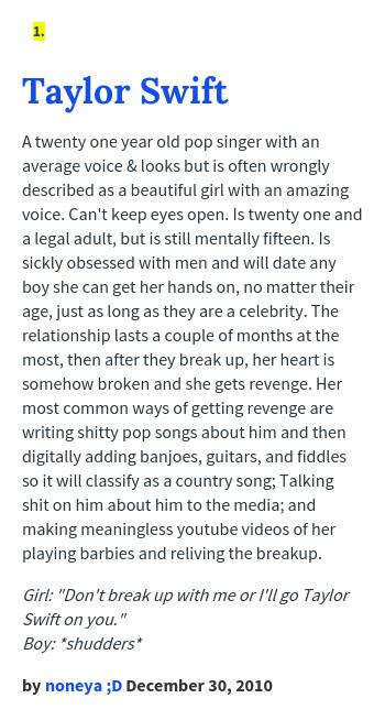 urban dictionary on twitter disposablemuke taylor swift a twenty