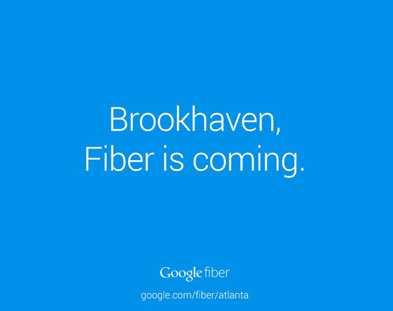 I'm proud to announce that Google Fiber is coming to Brookhaven. myajc.com/news/business/…