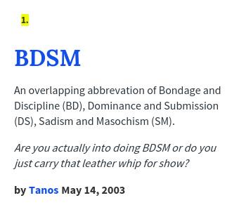 BDSM Definition - All About BDSM, Bondage, and Dominance