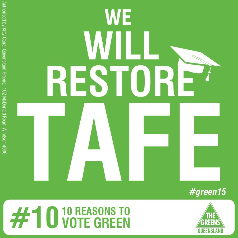 FionatheRainbow's tweet photo. @QldGreens @usceduau @TAFEQld @Centrelink @USC #green15 #PutLNPlast #restoreTAFE http://t.co/ePtBL1hi89