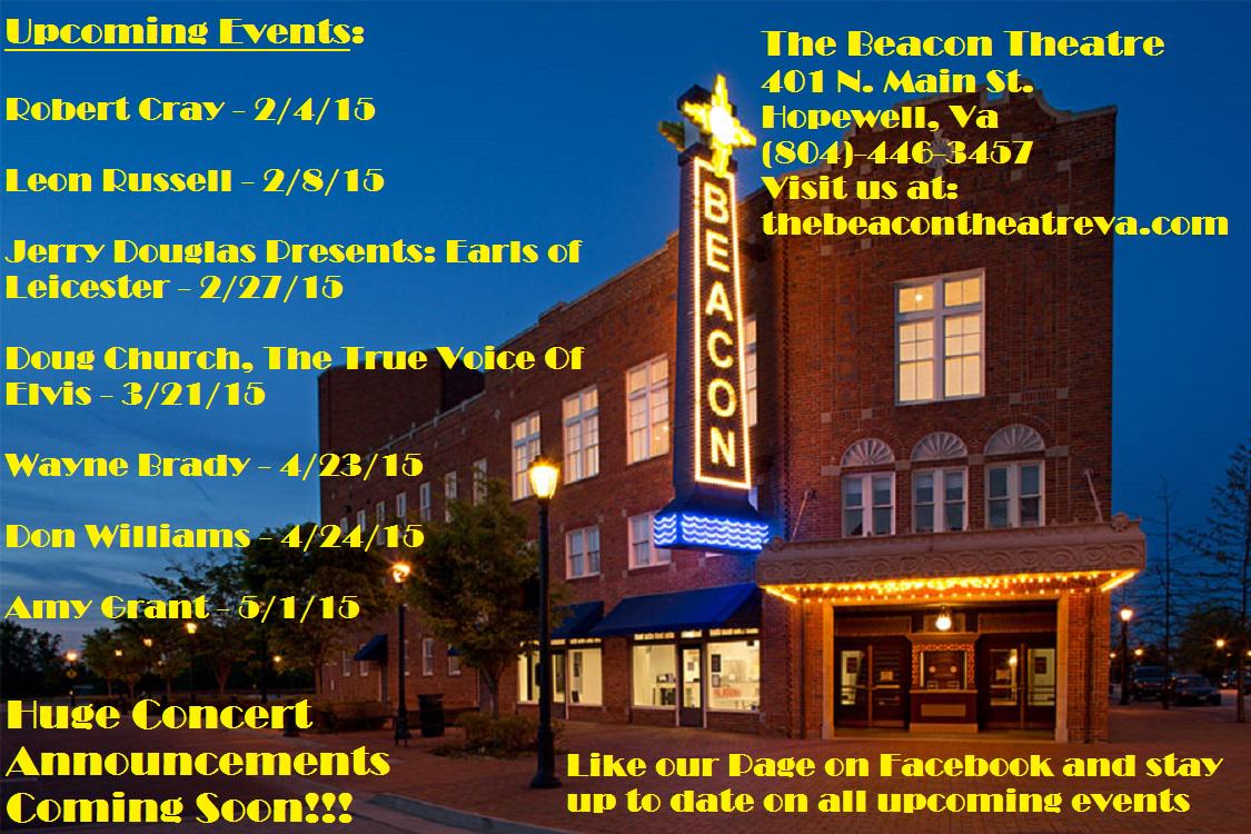 BeaconTheatreVa's tweet photo. Retweet this and be entered to win 2 free tickets to an upcoming concert! Winner TBA via Twitter on 2/4/15! Good Luck http://t.co/xvcJGC9WNL