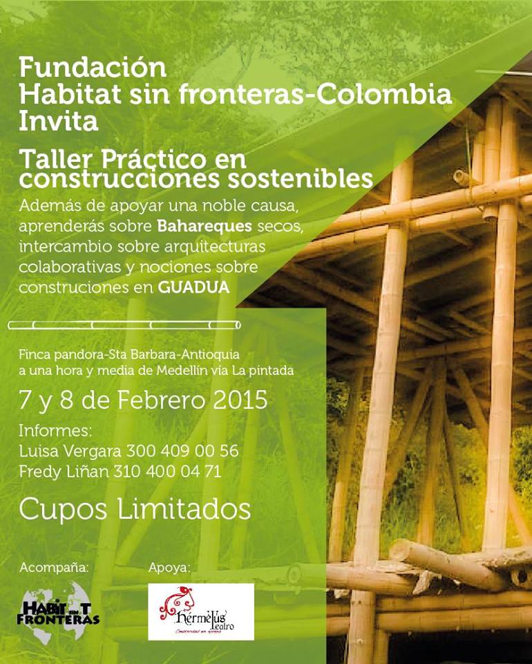 Habitat_SF's tweet photo. Se parte de #RevoluciónDeLasBuenasAcciones 7 y 8 de Febrero #HábitatSinFronteras en Santa Barbara Antioquia #Colombia http://t.co/InGR493iWl