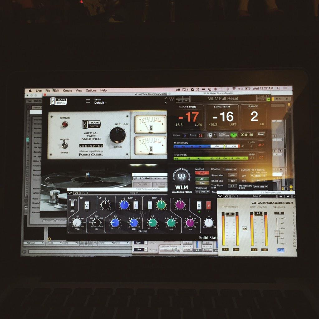 waslegit's tweet photo. Part of the mastering chain for the @abbott_brown EP  #abletonlive #slatedigital #waves http://t.co/Xgb4ZuukNm