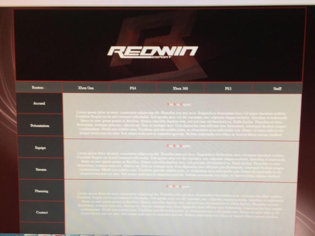 EsportRedwin's tweet photo. Un petit aperçu de notre site V1 
#RT http://t.co/k4wxKlKjx5