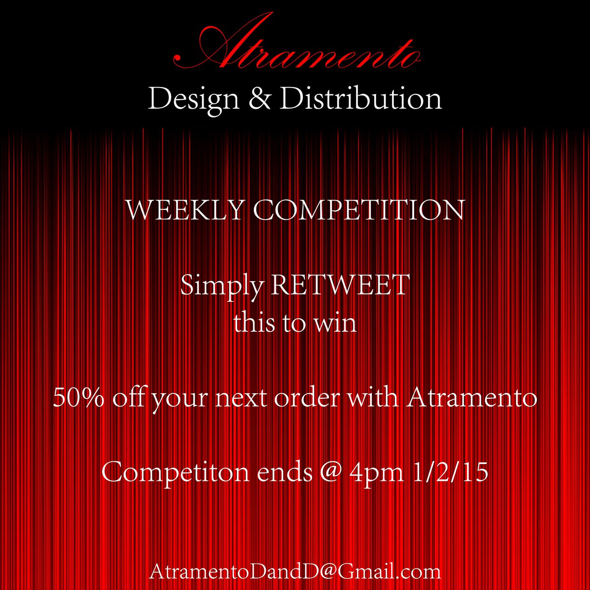 AtramentoDandD's tweet image. For this weeks #Competition. All you have to do is #REWTEET this to win 50% off your next order with Atramento
