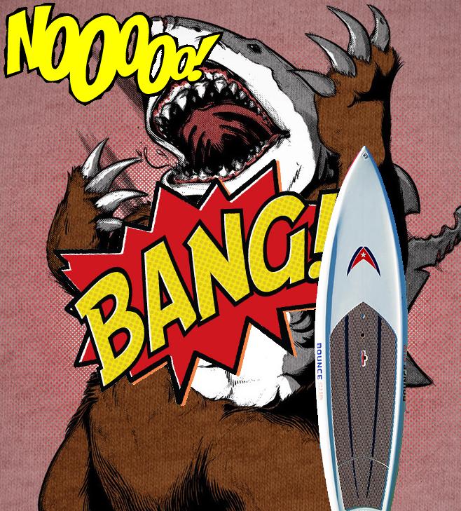 BounceSUP's tweet photo. Nothing can defeat Bounce SUPs! Not even Bear-Shark!!! http://t.co/EdFdLydpC5