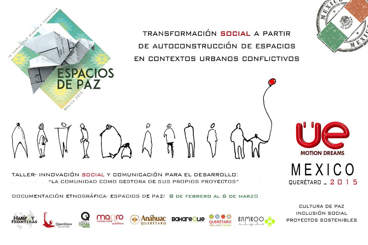 Habitat_SF's tweet photo. @uelkom @anahuacqro @MuseoDeArteQRO unidos para hacer @espaciosdepazmx una realidad, próxima estación: #México http://t.co/skul6F8ARk