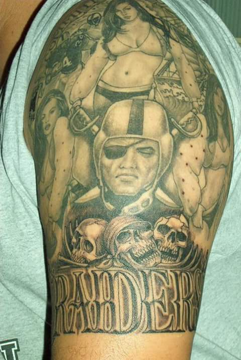 RaidersInk's tweet photo. Nice arm piece. #RaidersInk #Raiders #RaiderNation http://t.co/95axz9f7rY