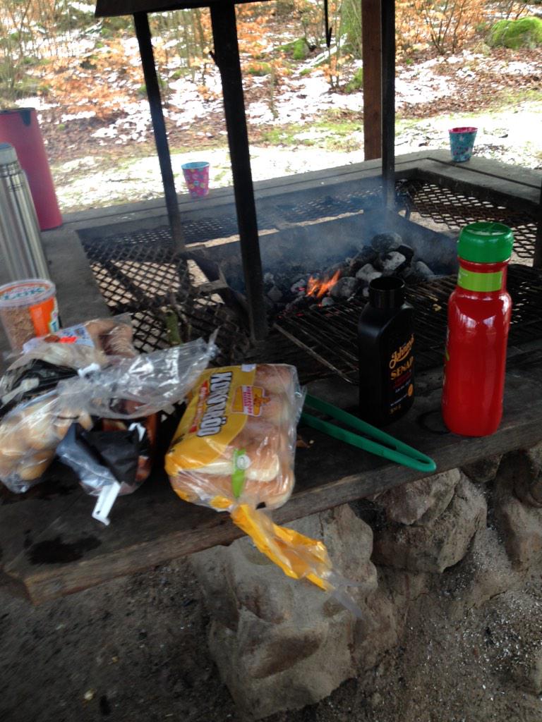 Ludvigsborg's tweet photo. Härlig grillning efter en lång promenad i #fulltofta #fulltoftanaturcentrum # http://t.co/yB9lJye6XO