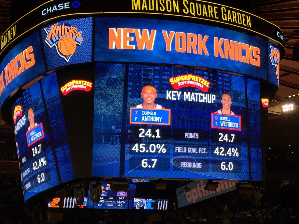 okcboxlax's tweet photo. Representing the Thunder @TheGarden http://t.co/zujaPjJeVC