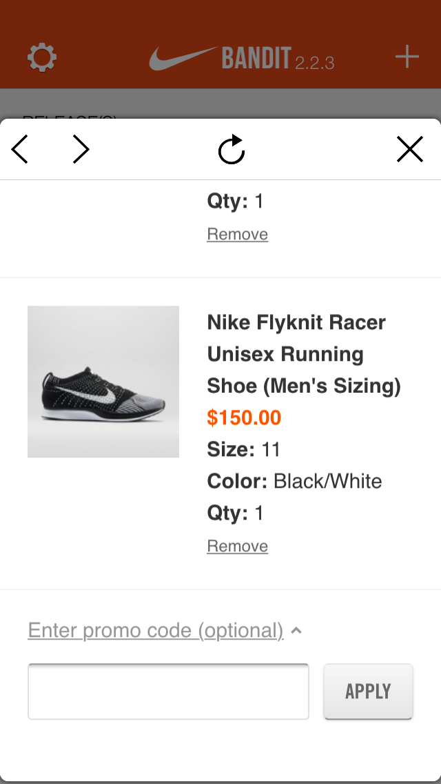 Just added (null) to cart with <a href="/thenikebandit/">nikebandit</a> bot! RT