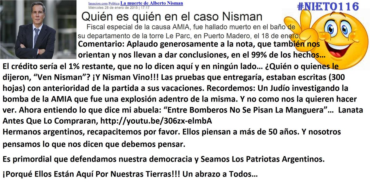 aaarobertoruiz's tweet image. @SeverianX #Severian ¿QuienLoLlamoA Nisman?VaFoti