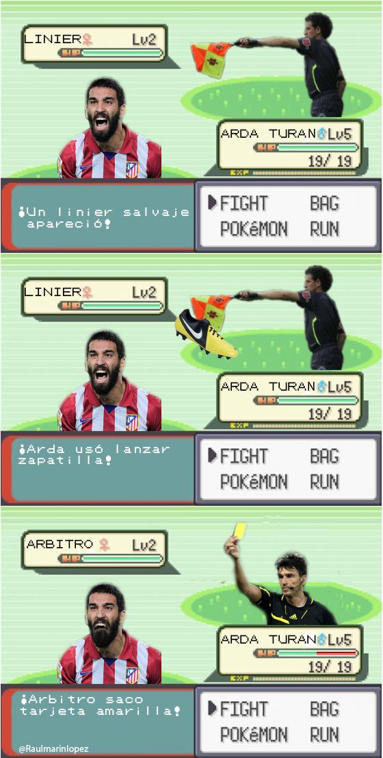 Raulmarinlopez's tweet photo. Arda Turan vs Linier http://t.co/p8ZOAu6MxJ