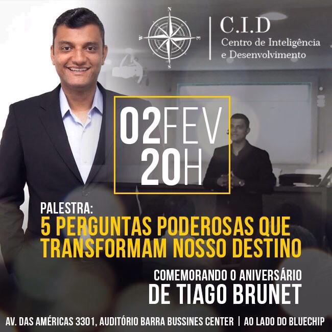 cid_barra's tweet photo. Proxima segunda 02/Fev palestra com @tiagobrunet #CID #BarraDaTijuca http://t.co/KhEL7xSFGK