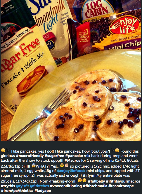 FitBtches's tweet photo. Who likes pancakes? @_iamladysavage does! Do you?  #yegfit #fitfam http://t.co/eUbx70VcqJ