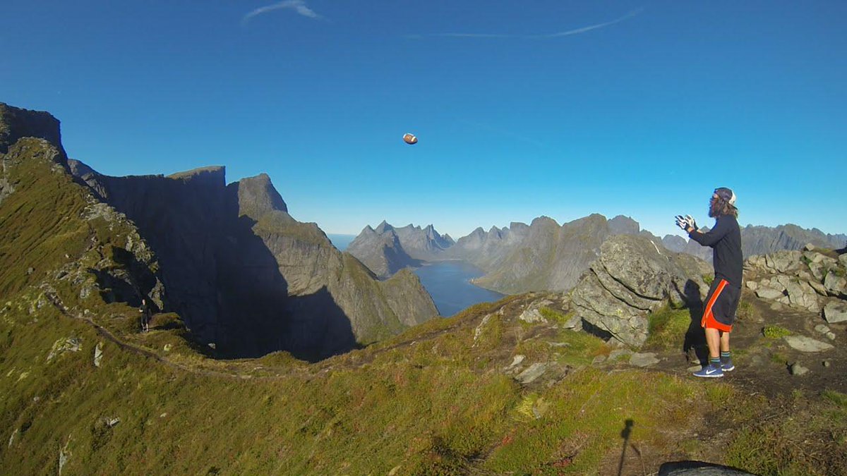 BleacherReport's tweet photo. Havard “Kickalicious" Rugland returns in a new trick-shot video filmed in Norway http://t.co/C8tIk6xHjr http://t.co/nMy4PHs6Il