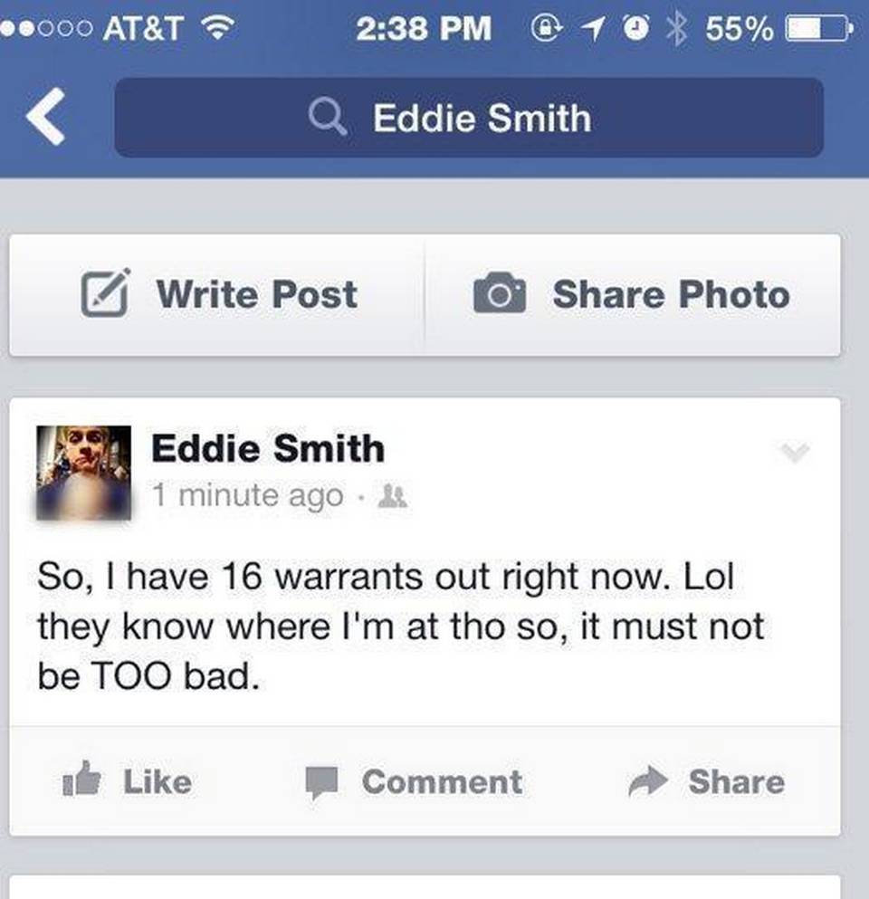 startelegram's tweet photo. 2. Facebook post lands Mineral Wells man in jail, @deannaboyd http://t.co/uBEzg3FZyL #STMostRead http://t.co/R4lXm9V1uU