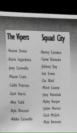 SquadBball's tweet photo. Official team rosters for this weekends game between #SquadCitySelect and @TheVipersSquad http://t.co/7MVesaIuEh
