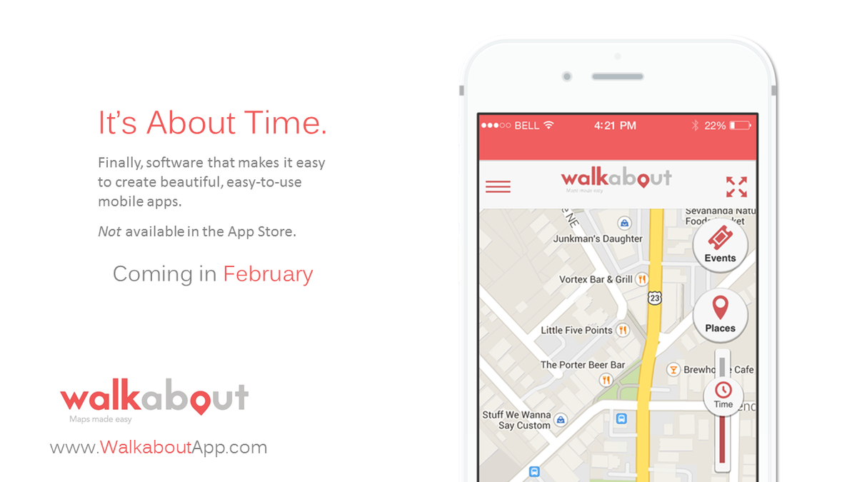 mywalkaboutapp's tweet photo. #ItsAboutTime #Walkabout #eventmapping #mobileapps http://t.co/bSTA1wCyGx