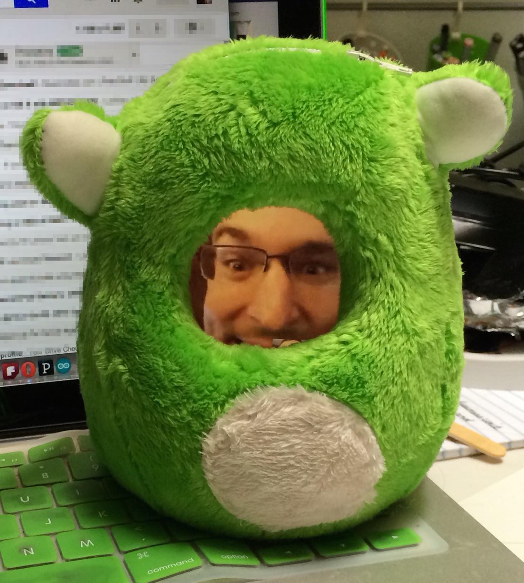 Ubooly's tweet photo. I'm scared. @Chris_Gammell just wanted to follow up re stuffed animal teleconference @Ubooly http://t.co/FXXpo175mB