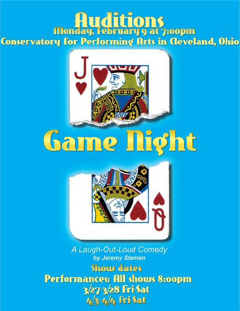 GameNightPlay's tweet image. @GameNightPlay will be holding auditions in 2 weeks @ the CPA in #Cleveland It's hilarious and a great fun
