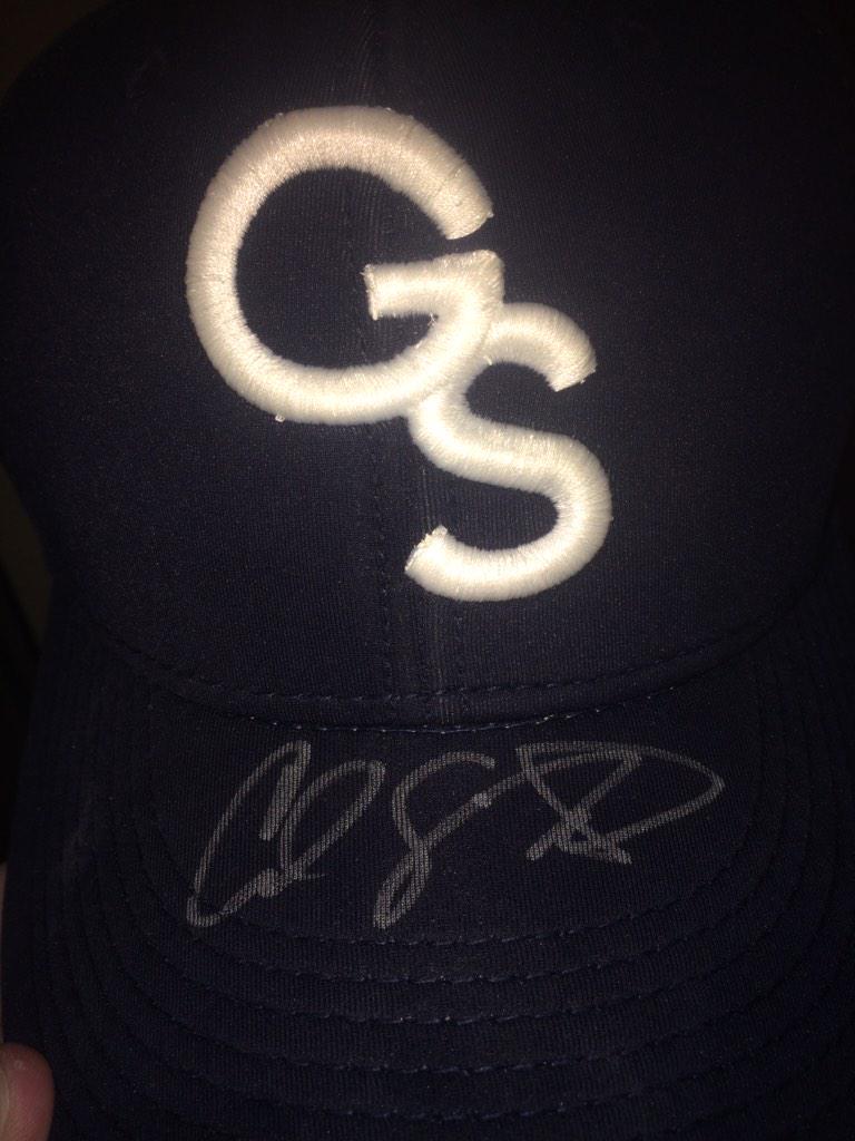 Keg44's tweet photo. Got my hat signed by the pool. Remembered a sharpie but no phone to take a pic! Thanks @coleswindell #CrashMyPlaya http://t.co/nSmMbA9Ayk