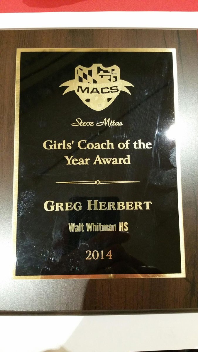 WWHSAthletics's tweet photo. Congrats to Coach Herbert. MACS girls soccer coach of the year. 2nd year in a row. #BHTH http://t.co/7blvhX798X