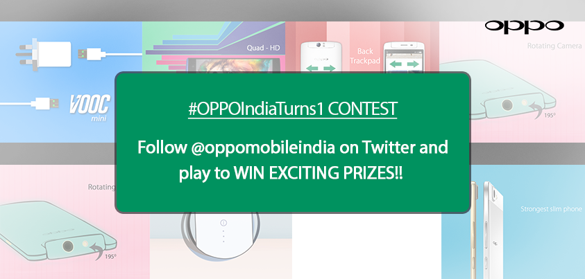 OPPOIndia's tweet photo. #OPPOIndiaTurns1 contest is officially open! Follow, invite, RT and play! http://t.co/cY52hvfN3k