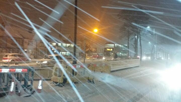 BBCSheffield's tweet photo. RT @micklunney Snowy and very slow in Meadowhead http://t.co/ortKW3hia1