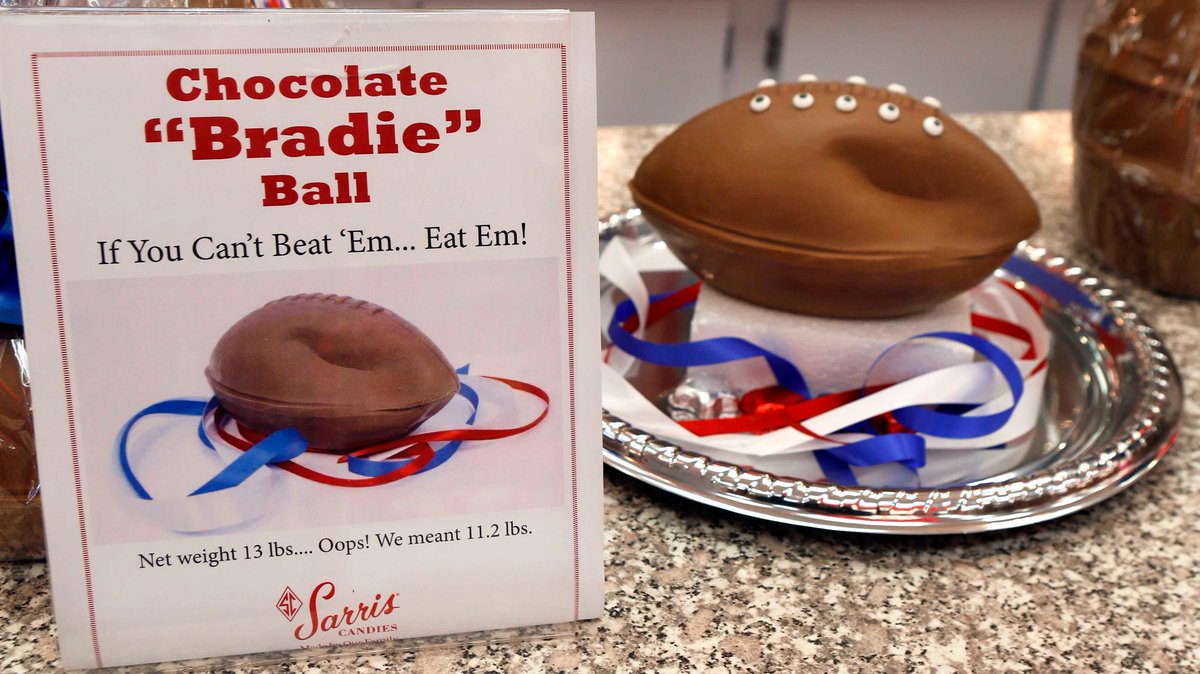 FoxNews's tweet image. Pennsylvania candy maker creates deflated chocolate football fxn.ws/1wCNsLQ