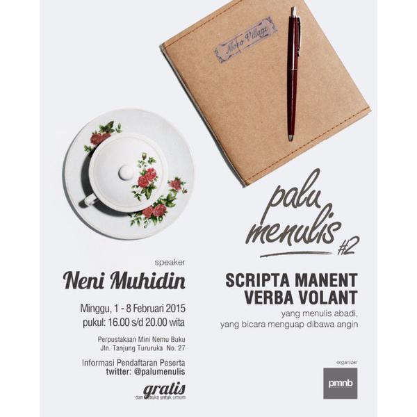 Teman teman
Ayo kita ikut <a href="/PaluMenulis/">Palu Menulis</a> <a href="/nemubuku/">neni muhidin</a> 

<a href="/HMTS_UNTAD/">HMTS UNTAD</a> @RobotechUntad <a href="/Kampus_UNTAD/">Universitas Tadulako</a> <a href="/RADIOUNTAD/">RKSMUT 107.07 FM</a> <a href="/p13xus_/">P13XUS UNTAD</a>