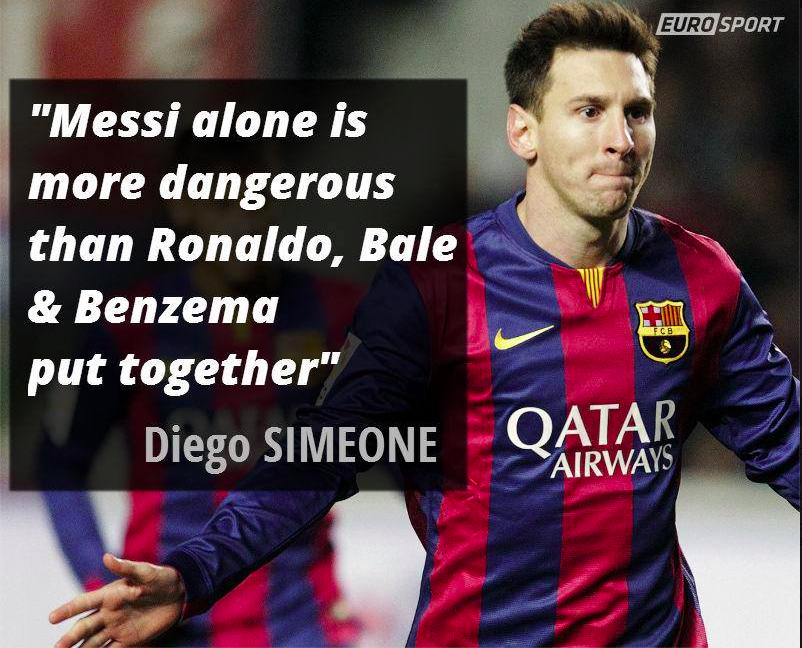 FootballFunnnys's tweet image. Diego Simeone on Lionel Messi