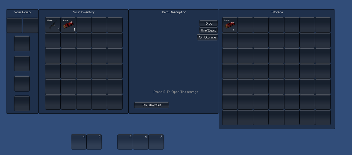 AfterMankind's tweet image. Hello everyone, today we finally finished the InventorySystem and Storage System,  I hope will satisfy 'your needs!