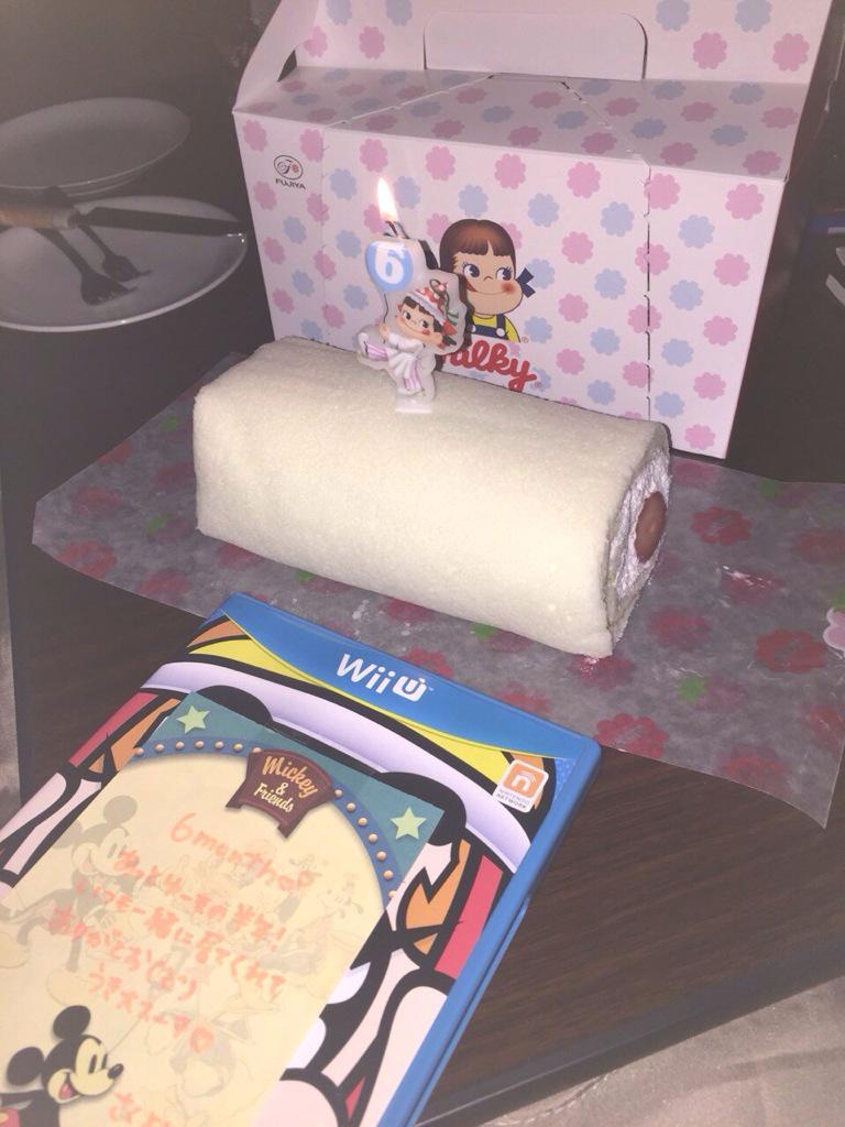 23Y4's tweet photo. 半年記念日さくからサプライズでWiiUのカセットもらった！ありがと( ´ ▽ ` )ﾉ http://t.co/yB8c0IBaNP