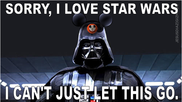 ADisneyStarWars's tweet photo. #disney ruining #starwars i can't just "Let it go." http://t.co/MPCTohvm6p