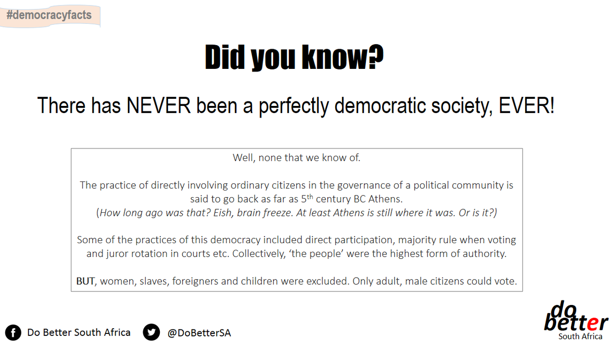 Has there ever been a perfect democracy? #democracyfacts
