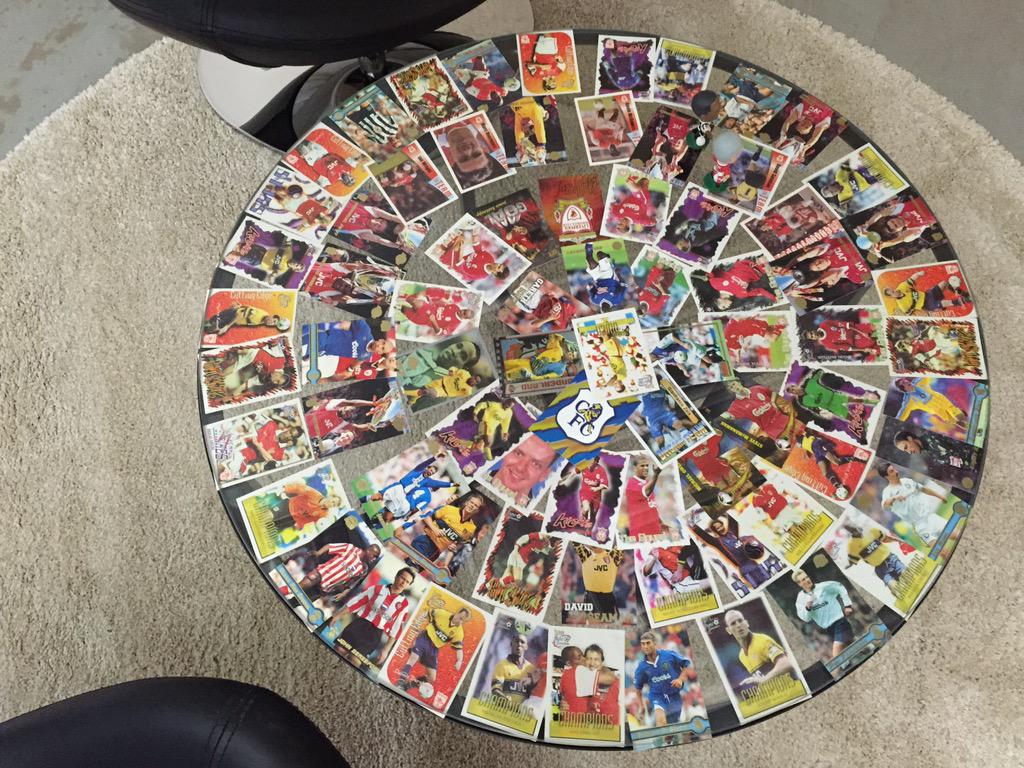Stefan_Pflug's tweet image. Costum Premier League table for our new talkshow 'The PL Panel' stacked with 90's collectors cards #EPL #content