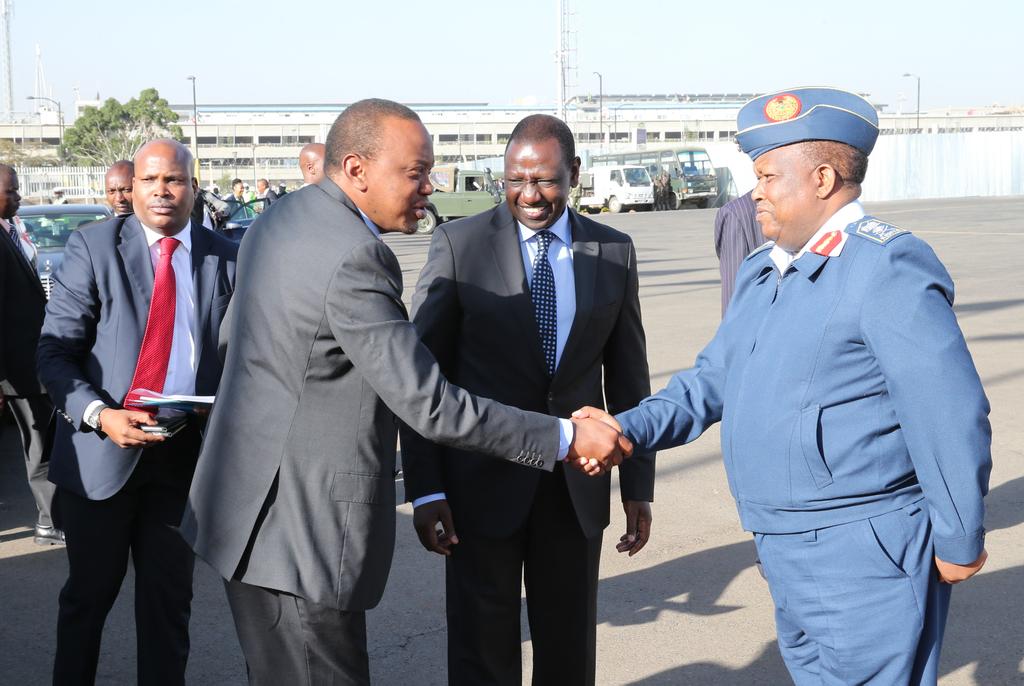 WilliamsRuto's tweet photo. With President @UKenyatta who left this morning for African Union meeting in Addis Ababa, Ethiopia http://t.co/nJXQTS7xHD
