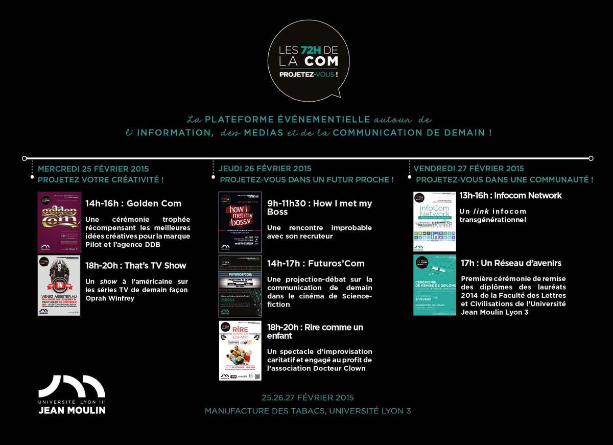 B_Passante's tweet photo. Vous attendiez impatiemment le programme ? Et bien le voici ! #72hdelacom http://t.co/Nu16DSqV0M