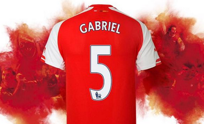 DeadlineDayLive's tweet photo. Arsenal have confirmed that Gabriel Paulista will wear the no.5 shirt at the club. (Source: http://t.co/4O5sMnNOxW) http://t.co/J3qnQY42Gu