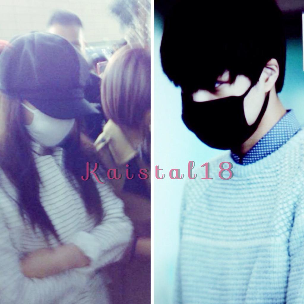 Kaistal18's tweet photo. Kaistal in white 19-10-14, going back to Korea from Shanghai for SMTOWN concert. #kaistal ❤️️ http://t.co/3Z0DKI7iGb