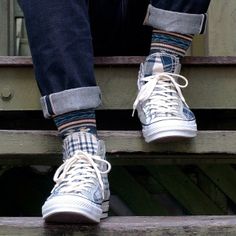 denimmovement's tweet image. A #vintage look that never goes out of style?  Rocking a pair of @converse Chuck Taylor's with #selvedge #denim.