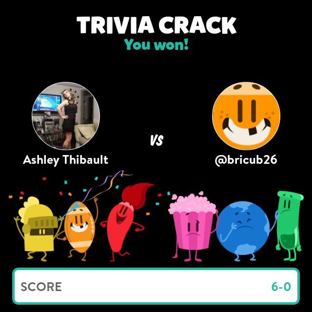 Ashlthi's tweet photo. I just won a game against @bricub26 in Trivia Crack! - http://t.co/w24XuID8av @bandree21 http://t.co/nwP6t9DTey