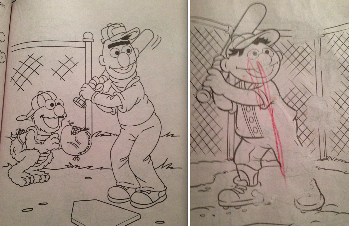 Coloring Book Corruptions: See What Happens When Adults Do
