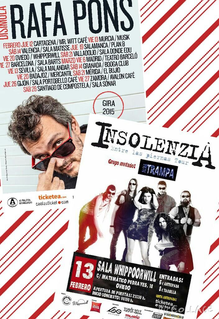 Ya están a la venta en <a href="/Mimaria2/">Mimaría</a> Oviedo las entradas anticipadas para los conciertos de <a href="/Rafa_Pons/">Rafa Pons</a> e @insolenzia.
