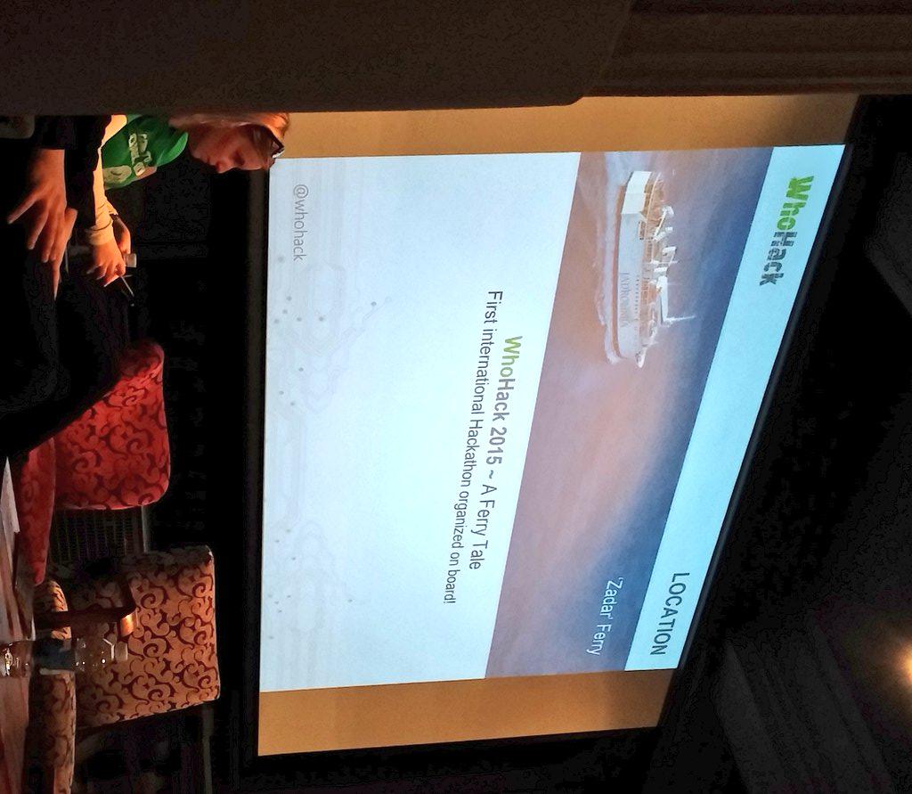 denisarunovic's tweet image. @WhoHack najavio organizaciju hackathona na brodu #bfs2015